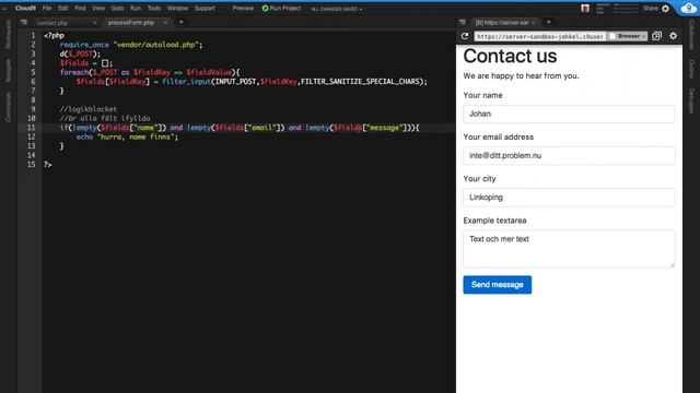 PHP och indata 7 validera data, empty смотреть онлайн