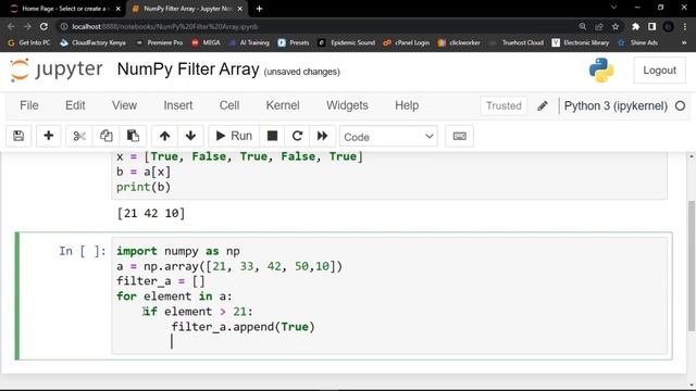 NumPy TUTORIALS | LESSON 14 | ARRAY FILTER смотреть онлайн