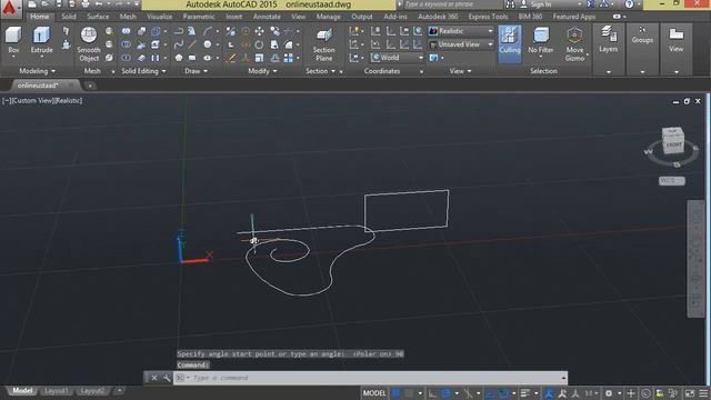 AutoCad 2D/3D Tutorials in Urdu/Hindi - part 48 using extrude path, 3D rotate смотреть онлайн