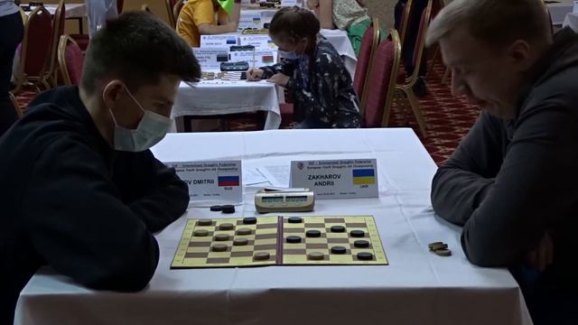 *257. Захаров А.- Мельников Д. Чемпионат Европы по шашкам-64, Турция 2021. смотреть онлайн