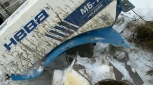 Мотоблок НЕВА МБ-1 Мультиагро. Зимние работы