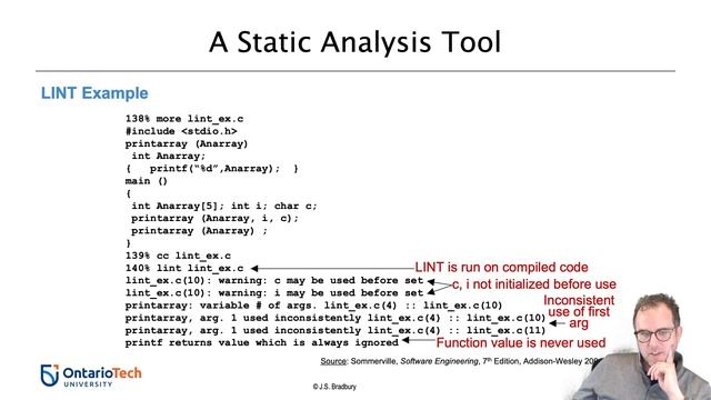 Static Analysis (CSCI 3060U Lecture 17) смотреть онлайн
