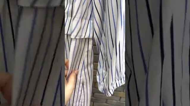 Платье Anna Majewska А221 N белый в синюю полоску смотреть онлайн