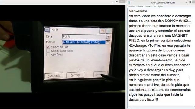 descarga de datos de estación total sokkia fx102 смотреть онлайн