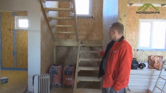 Отделка сип sip дома Этап #1 Монтаж негорючего основания НГ смотреть онлайн