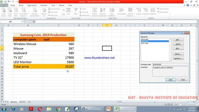 How to Scenario Manager and data using in MS Excel in Hindi, Data Tools, What-If Analysis, Data Tab смотреть онлайн