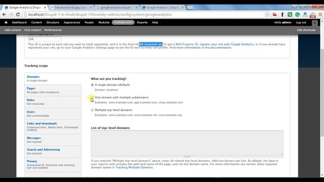 Drupal 7 Development Tutorials(Hindi/Urdu) - Adding Google Analytics in drupal 7 site смотреть онлайн