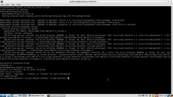 Using Bcrypt (Blowfish) in Python