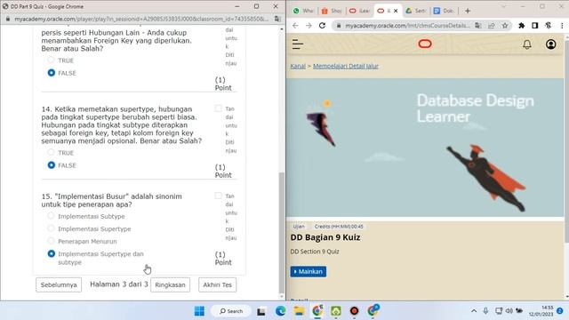 Section 9 Quiz Database Desain Oracle Academy @KuliahITN смотреть онлайн
