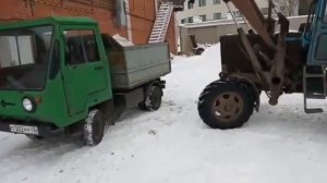 Тест ИФА 25 мультикар с загрузкой снега..mp4