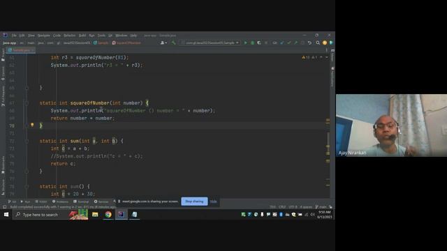 2023 Java Training Session 05 | Method Syntax |declare a method definition of a method call a metho смотреть онлайн