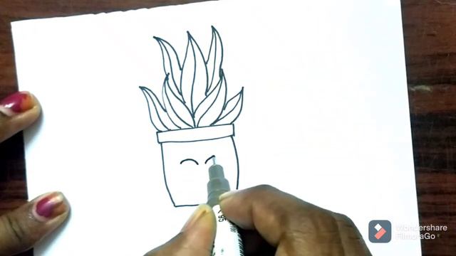 #18 Cute Croton Potted Plant DOODLE in Simple Steps | Anybody can doodle | By Doodling MoM смотреть онлайн