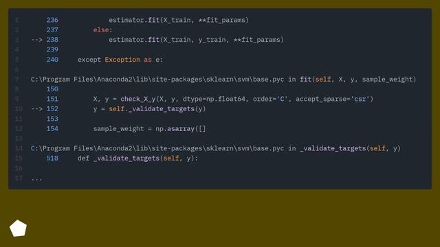 ValueError: Unknown label type: 'unknown' in sklearn смотреть онлайн