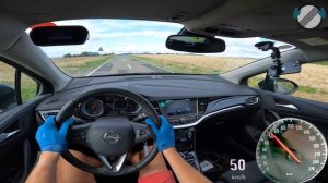 Opel Vauxhall Astra K 1.2 Turbo (2021) AUTOBAHN POV TOP SPEED ?