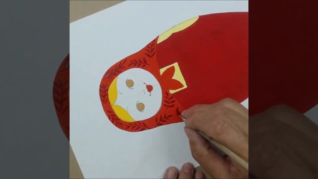 Эскизы матрешек в летней тематике. Серия уроков смотреть онлайн