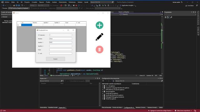 1 - Registro de empleados (CRUD) con Winforms y Json смотреть онлайн