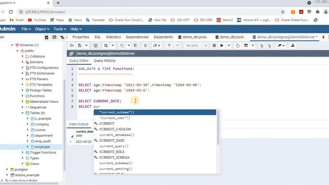 #Age #DATE #TIME functions in PostgreSQL #Predefined #functions in DB смотреть онлайн