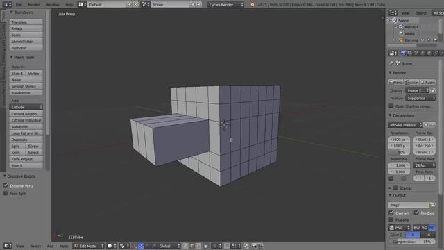 Blender 2.7 Tutorial #21 : Dissolve & Limited Dissolve #b3d