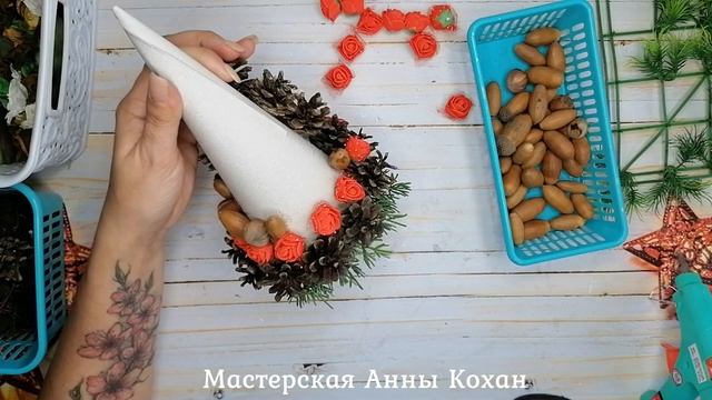 DIY?ДЕКОРАТИВНАЯ ЕЛОЧКА из ПРИРОДНЫХ материалов и не только? смотреть онлайн