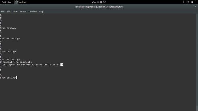 Golang Go no new variables on left side of := смотреть онлайн