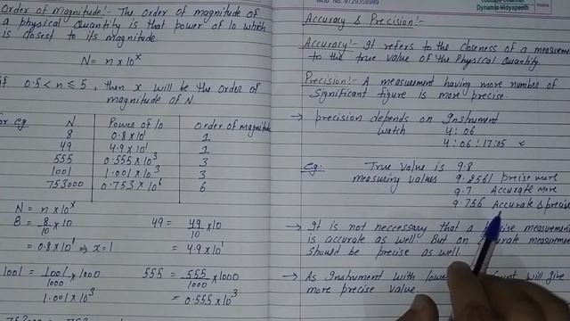 Accuracy And Precision, Chapter 2, Units and Measurements, Class 11 Physics смотреть онлайн