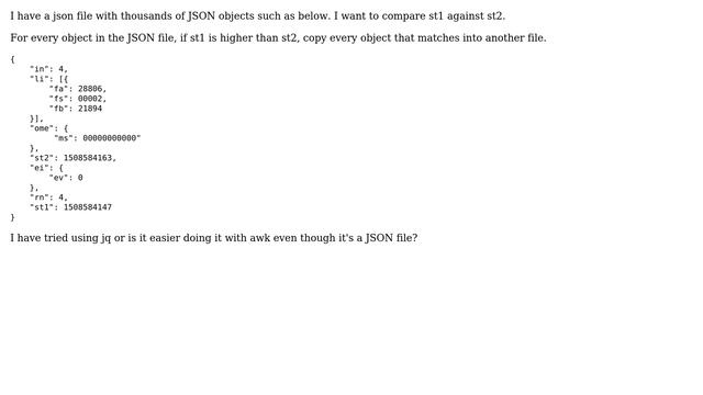 Compare strings in a JSON object in a file смотреть онлайн