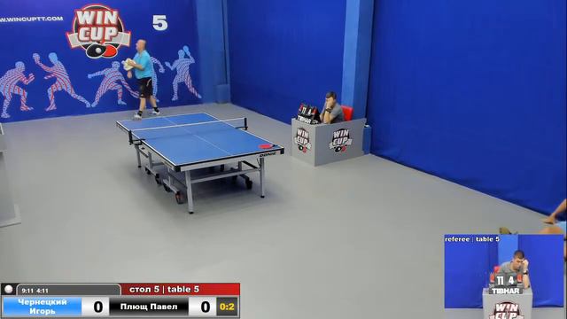 16:30 Чернецкий Игорь 1-3 Плющ Павел стол 5  ЮГ-3   03.08.20