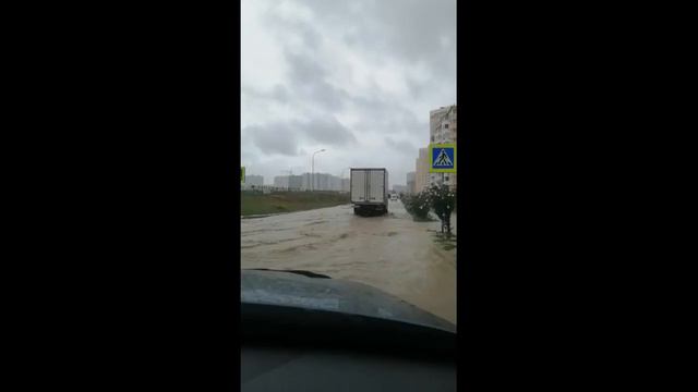 #Анапа ЛИВЕНЬ поворот к МКР Горгиппия смотреть онлайн