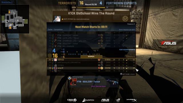 AlienTech CS:GO League Season II By ASUS - Ronda 3 - Team FOR THE WIN vs K1CK OLDSCHOOL смотреть онлайн