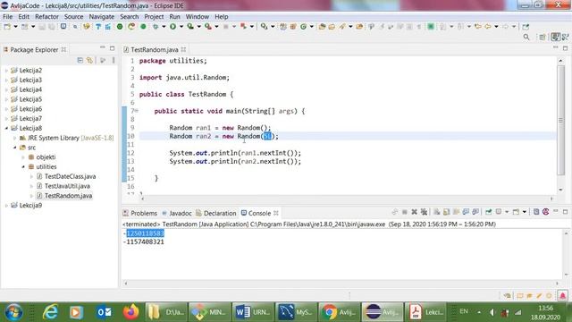 Java Tutorials - Lekcija 8 - RANDOM UTIL CLASS - java klasa za kreiranje nasumičnih brojeva смотреть онлайн
