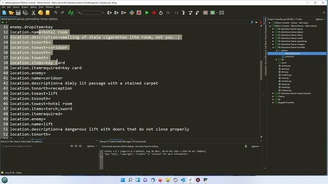 An Adventure Game in C#, Python and Lua Part 25 смотреть онлайн