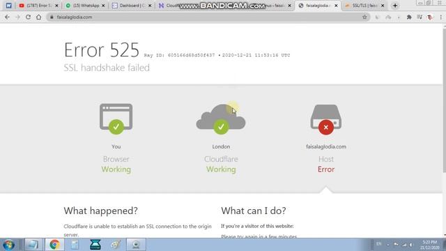 Error 525 100% solution | fix the Error 525 |Error 525 SSL handshake failed смотреть онлайн