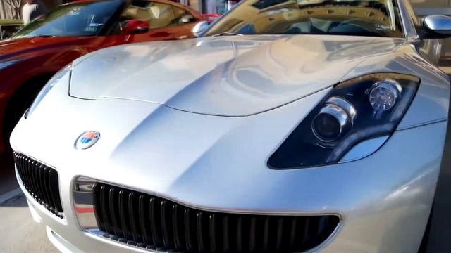 Fisker Karma plug-in hybrid + solar panel roof | Houston Coffee and Cars смотреть онлайн