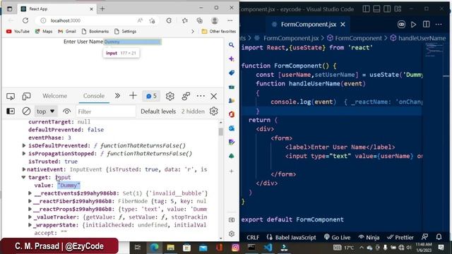 20: React Controlled Form | How to Work With Form in React смотреть онлайн