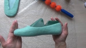 Двухслойные валяные тапочки. Валяние из шерсти. Мастер класс. Felting