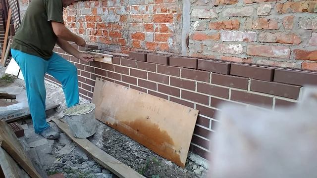 кладка и расшивка на белый раствор полношовка нарезка-16