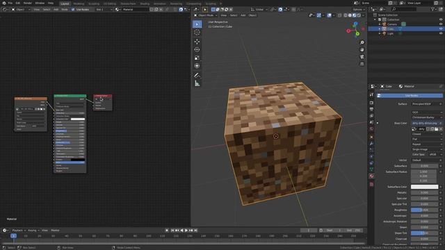 How to Texture a Minecraft Block in Blender Eevee 2.82 Tutorial смотреть онлайн