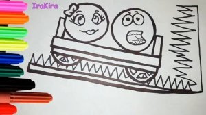 Рисуем раскраски??! Персонажи игры КРАСНЫЙ ШАРИК! Учим цвета на русском языке!