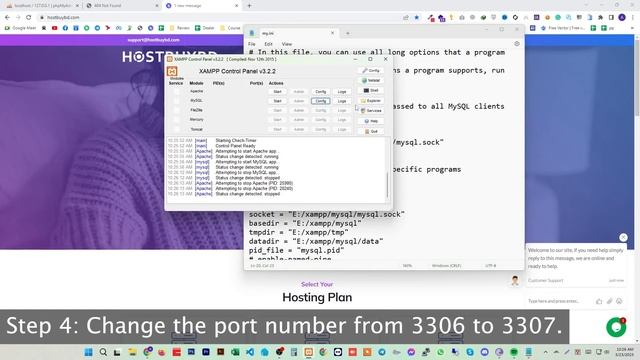 How To Change MySQL Port 3306 To Any Number in XAMPP смотреть онлайн
