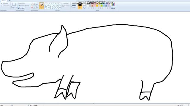 Как нарисовать поросёнка в Paint [Paint Гайд] смотреть онлайн