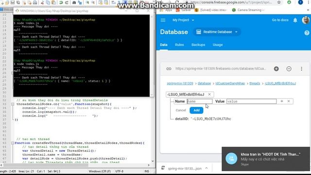 Test Firebase RealtimeDatabae - nodejs смотреть онлайн
