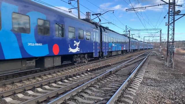 ЭП2Д экспресс Рэкс Калуга 1- Москва(Киевский вокзал) станция Балабаново смотреть онлайн