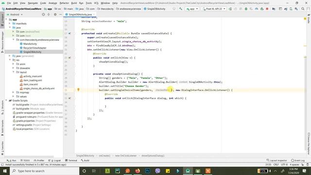 Create AlertDialog with Radio Button | Android Tutorial смотреть онлайн