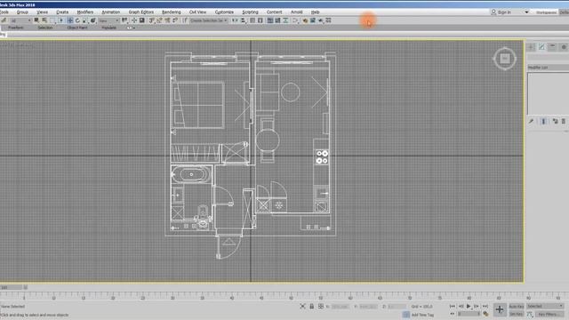 Импорт Autocad чертежа в 3DS MAX смотреть онлайн