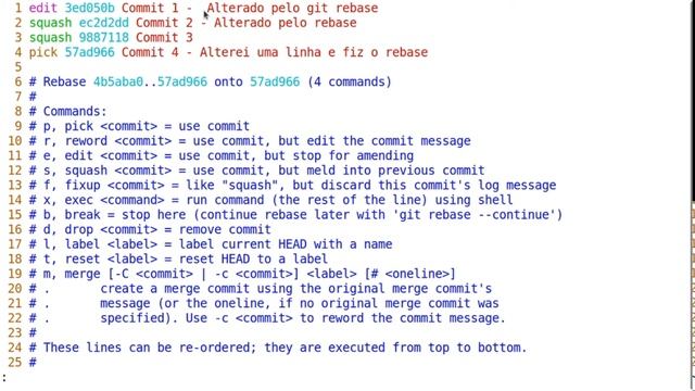 Curso Git/Github #11 - Git rebase (Pt.2): Comprimir vários commits em um só com squash смотреть онлайн