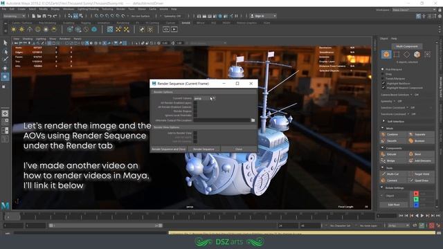 How To Render Z Depth Pass [AOV] in Maya - Tutorial смотреть онлайн