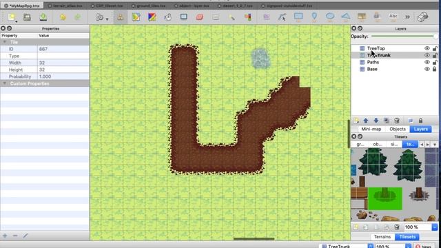 Tiled - Creating Paths, Terrains, Trees, Collisions
