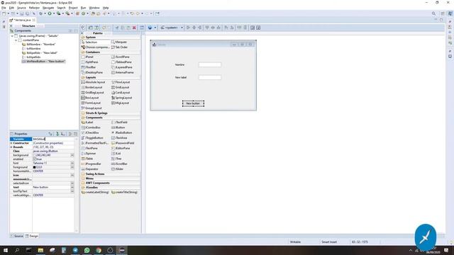Java WindowBuilder JFrame (formulario simple e imagen) смотреть онлайн