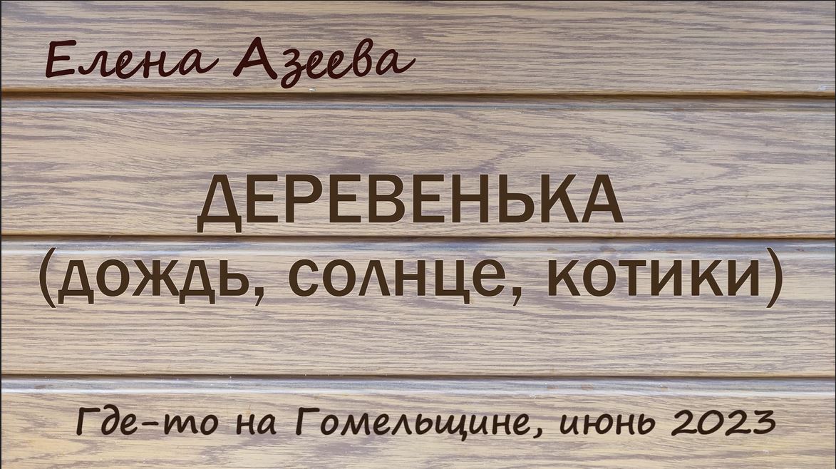 Деревенька (дождь, солнце, котики) смотреть онлайн