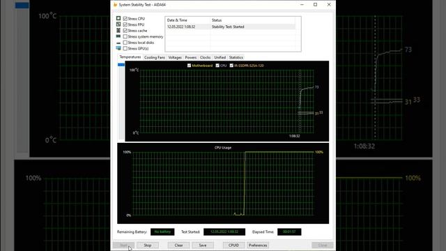 Кулер для процессора AARDWOLF PROXIMA 565 [AP-565-120] - стресс тесте System Stability Test в AIDA6 смотреть онлайн